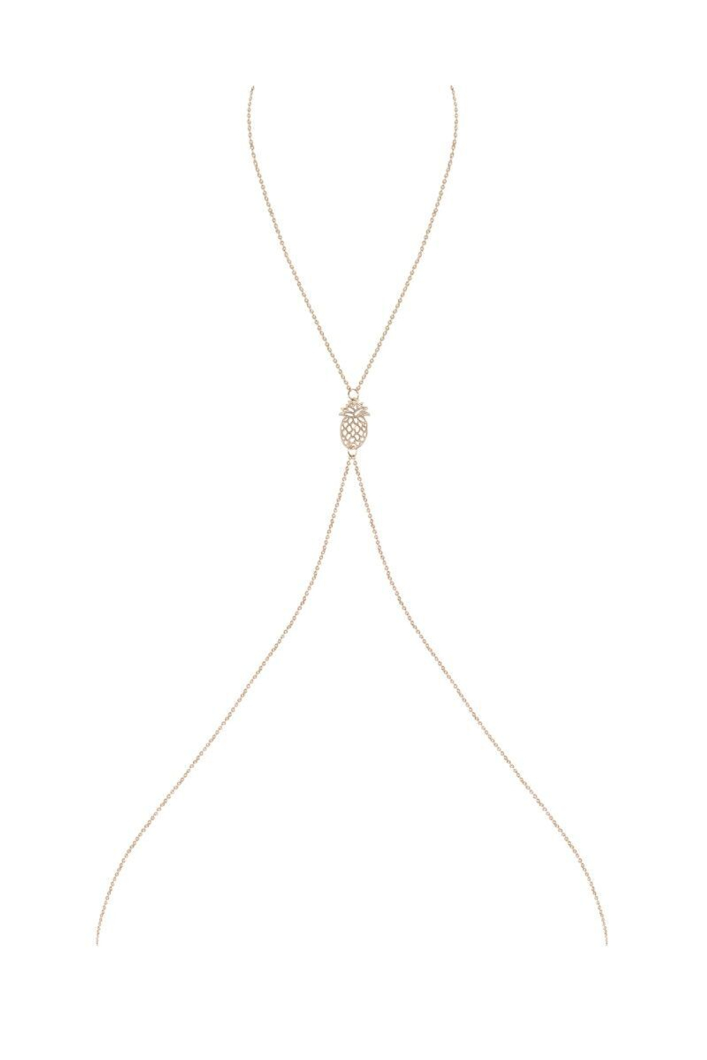 Золотистое украшение на тело с переплетением