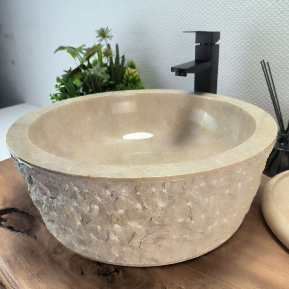 Раковина из мрамора Drum Cream Marmo DM-62851 45*45*16 105
