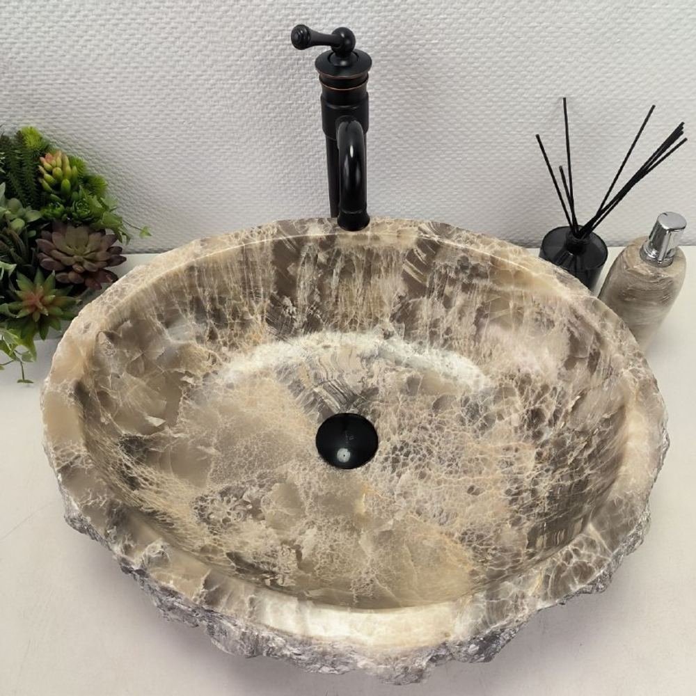 Раковина из оникса Erozy Grey EO-62285 57*47*15 0094