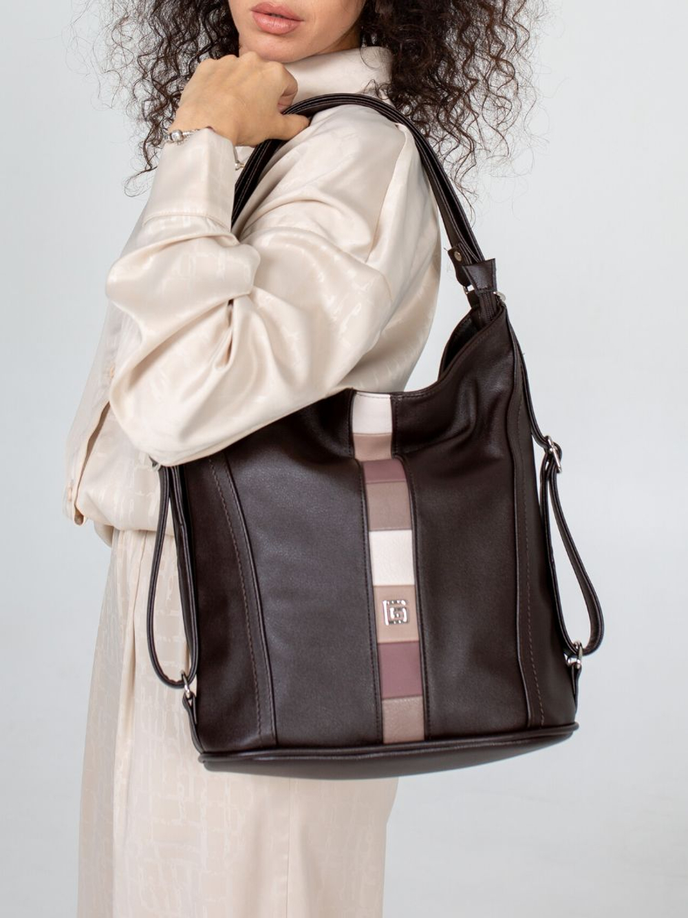 GERA Сумка-рюкзак женская через плечо, трансформер