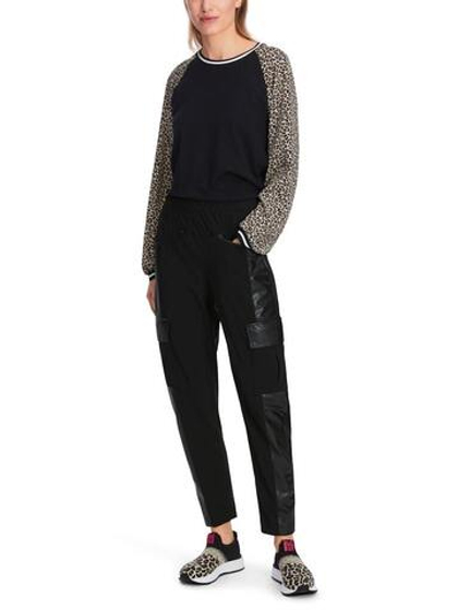 Marc Cain Брюки со вставками из эко-кожи