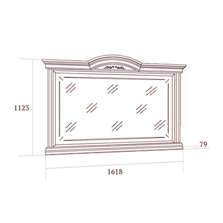 ФЛОРИАНА Зеркало большое (к комоду 4-дв.)