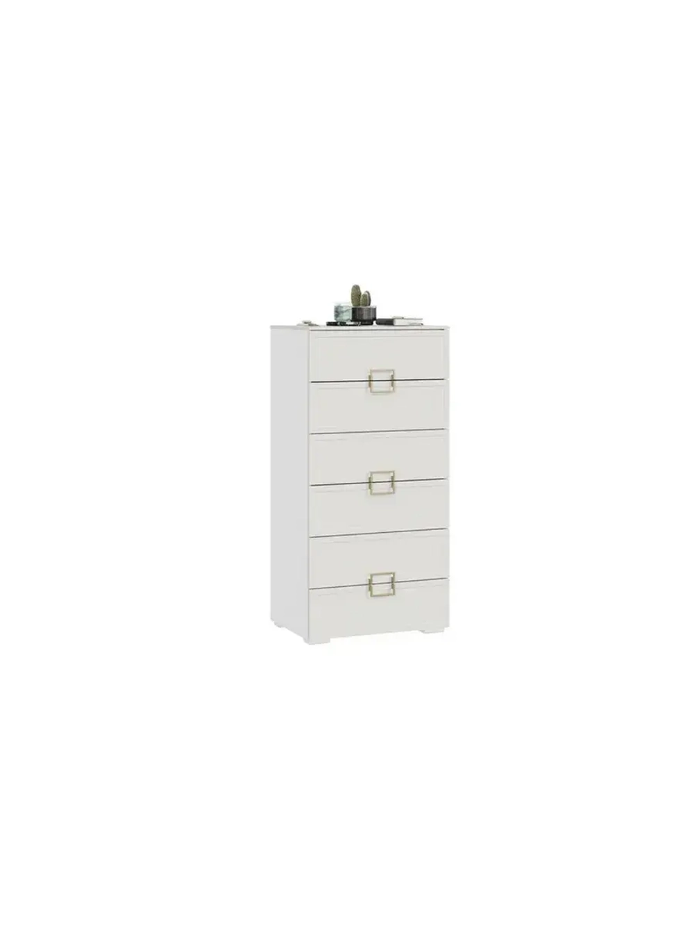 Комод для одежды Белый Жемчуг 6 ящиков 60х43х121 см