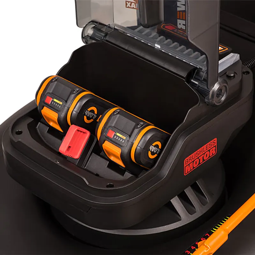 Аккумуляторная газонокосилка WORX WG749E 20В самоходная (2 x 4 Ач, ЗУ) нож 46 см, WG749E