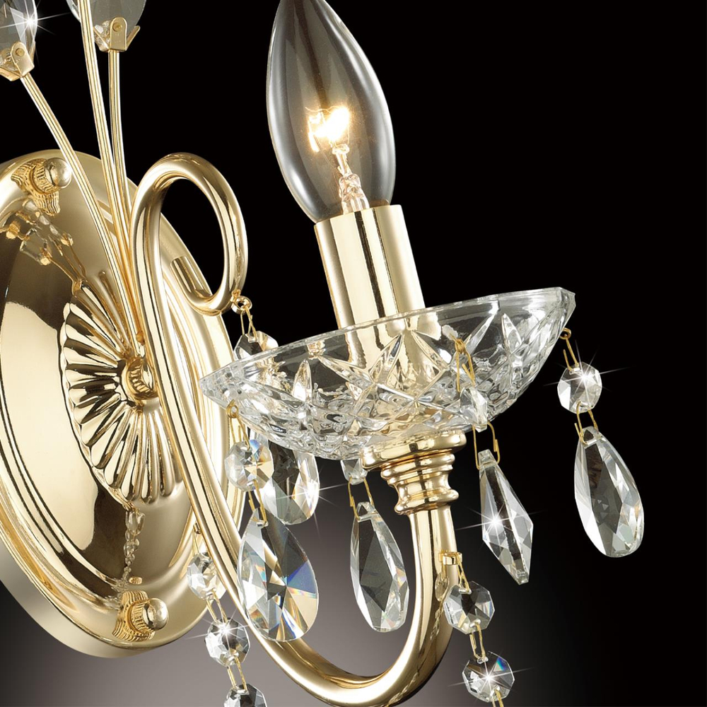 4977/1W HALL ODL23 627 золотой/хрусталь Бра E14 40W VERSIA