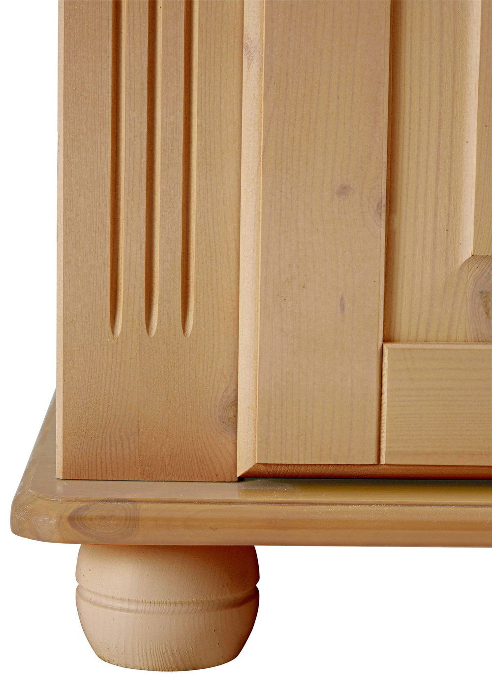 Письменный стол Адель с ящиком, тумбой и полкой из массива сосны, бейц