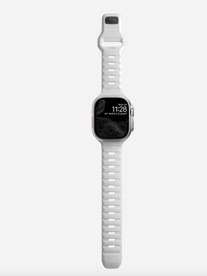 Ремешок Nomad Sport Slim Strap M/L, white - Apple Watch Ultra (49mm) 8/7 (45mm)/6/SE/5/4 (44mm)/3/2/1 (42mm)