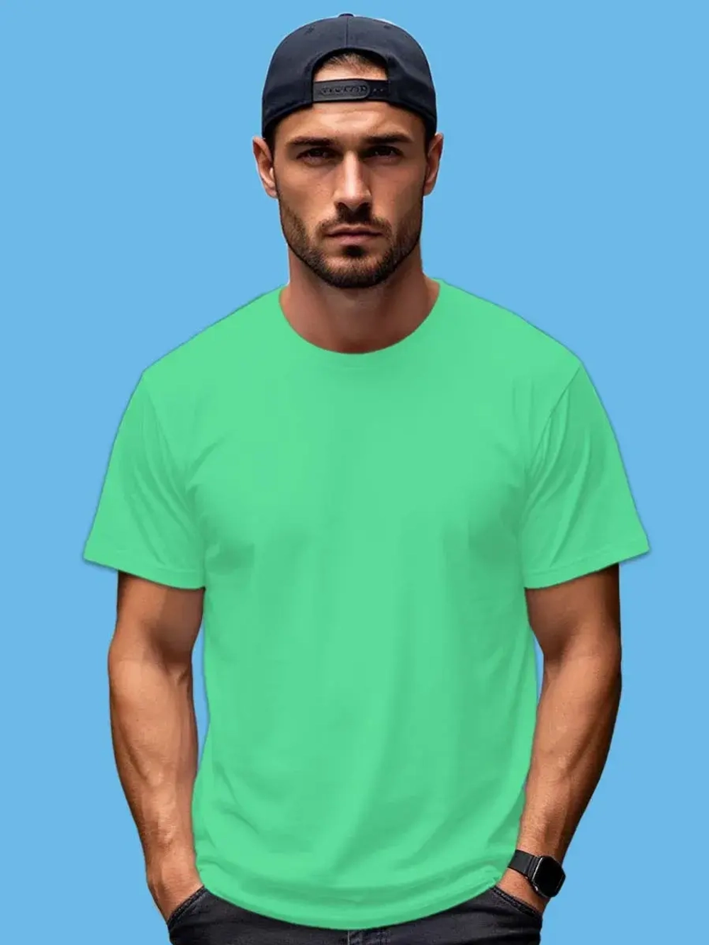 Футболка Взрослая.Премиум однотонная.Набор 2 шт