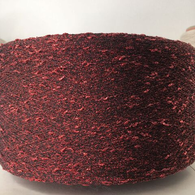 STOCK - Italy STAR ; фактурный люрекс; 800м/100гр; цвет: малиновый блеск на черном; S718; Есть мал. бобинка 120гр. MP