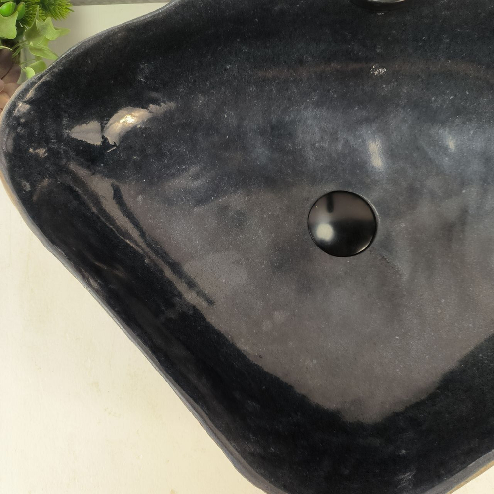 Каменная раковина из речного камня RS-05234 (56*41*15) 0862 из натурального камня