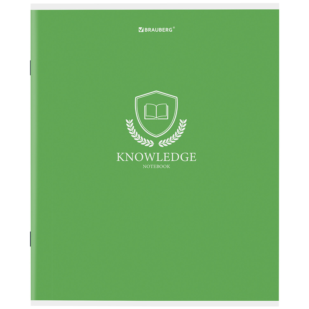 Тетрадь А5, 80 л., BRAUBERG, скоба, клетка, обложка картон, "Knowledge", 404409