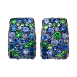 Серьги с Сапфирами и Цаворитами, E0256-0/41