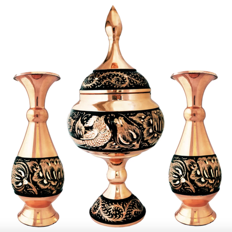 Подарочный набор иранских сувениров медные вазы и фруктовница 6765091 Иран