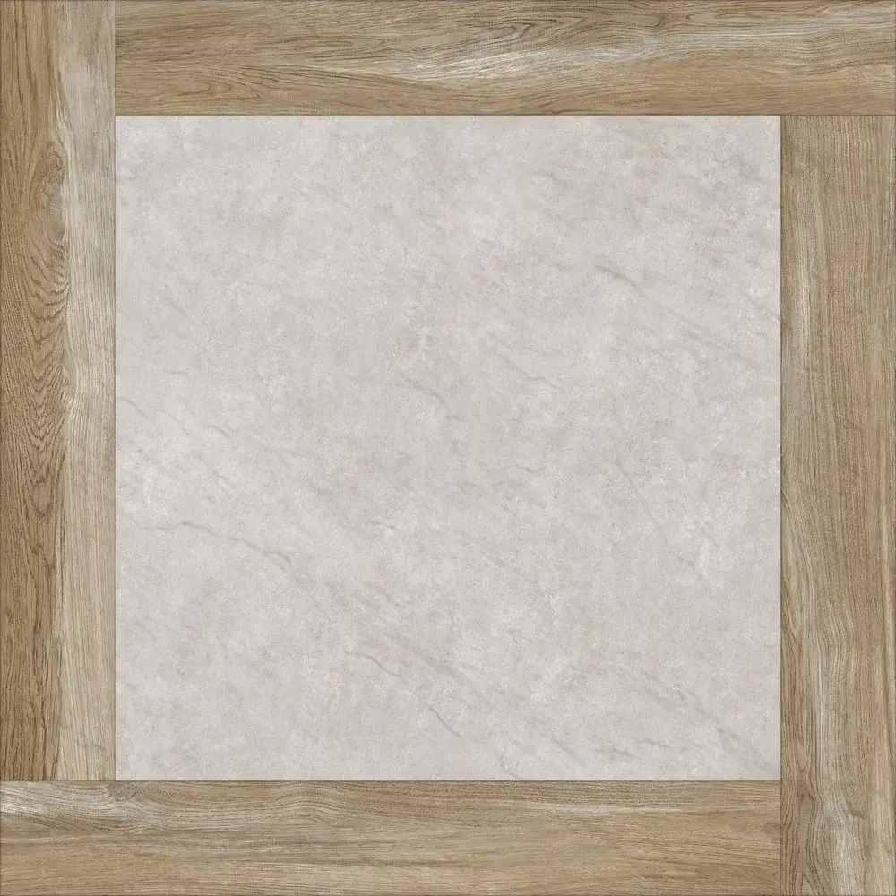Керамогранит Alma Ceramica GFU04RIC47R Ricci 60x60 бежевый / коричневый / серый сахарный под дерево / бетон / цемент