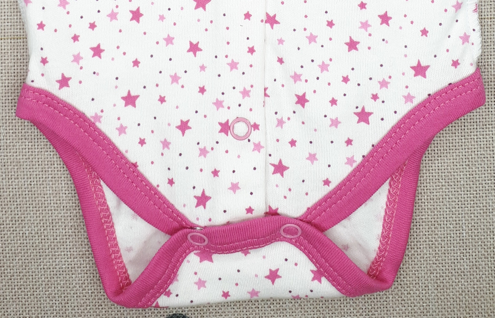 Боди МИШКА И ЗВЕЗДЫ (розовый)