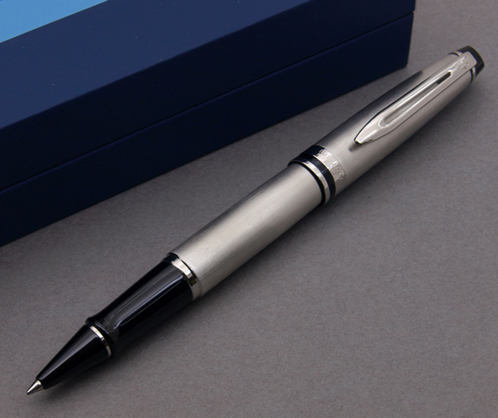 Ручка-роллер Waterman Expert 3, цвет: Stainless Steel CT, стержень: Fblk