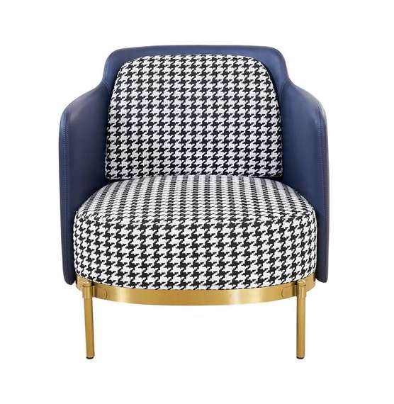 Кресло Pied de Poule, черно-белая гусиная лапка