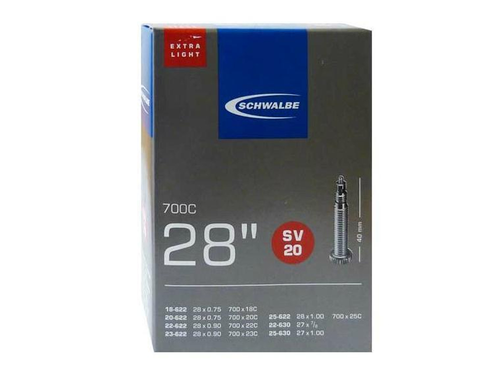 Камера 28"/700 спорт SV20 EXTRA LIGHT (18/25-622/630) IB 40mm. SCHWALBE
