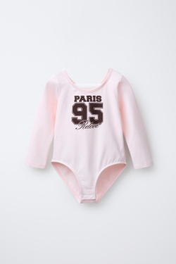 ZARA БОДИ С ДВОЙНЫМ НОМЕРОМ, РОЗОВЫЙ