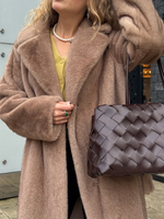 Шуба Lux макси капучино