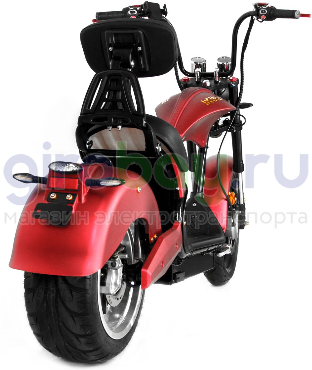 Электроскутер IKINGI HARLEY CHOPPER 4000W (60V/30Ah) - Красный фото №9