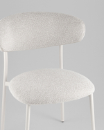 Стул обеденный Ayla серый белые ножки