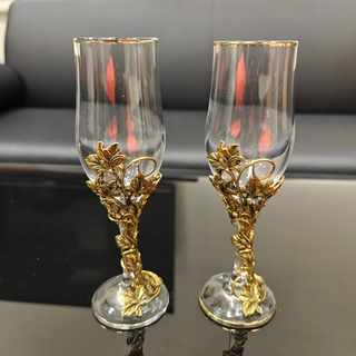 Набор бокалов для Шампанского на 2 персоны "Цветочный"