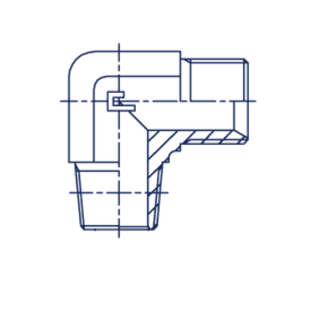 Штуцер FC90 BSP 1/4 - NPT 1/4