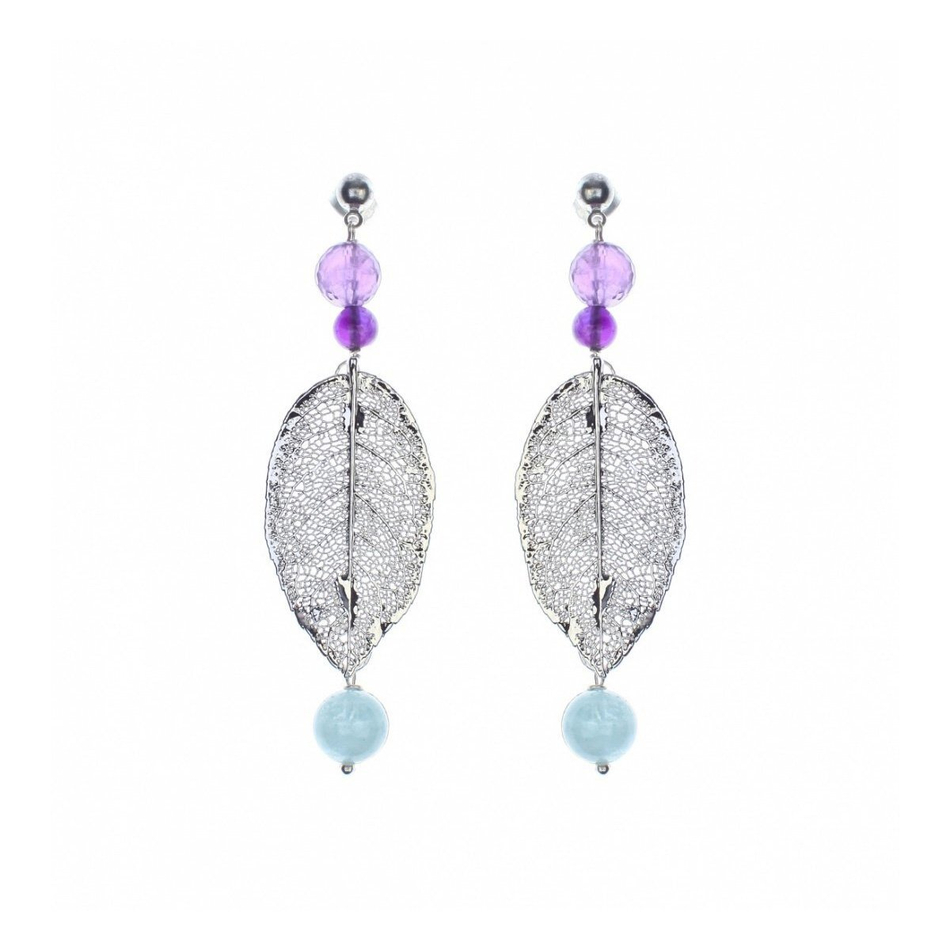 Серьги Ester Bijoux Лист F609-S BW