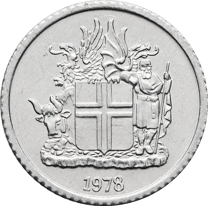 1 крона 1978 Исландия UNC