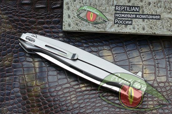 Складной нож REPTILIAN САРГАН-01 c клинком из стали D2, рукоять Stainless Steel