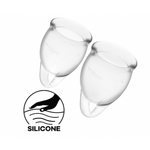 Набор менструальных чаш Satisfyer Feel Confident светлые 15 мл, 20 мл