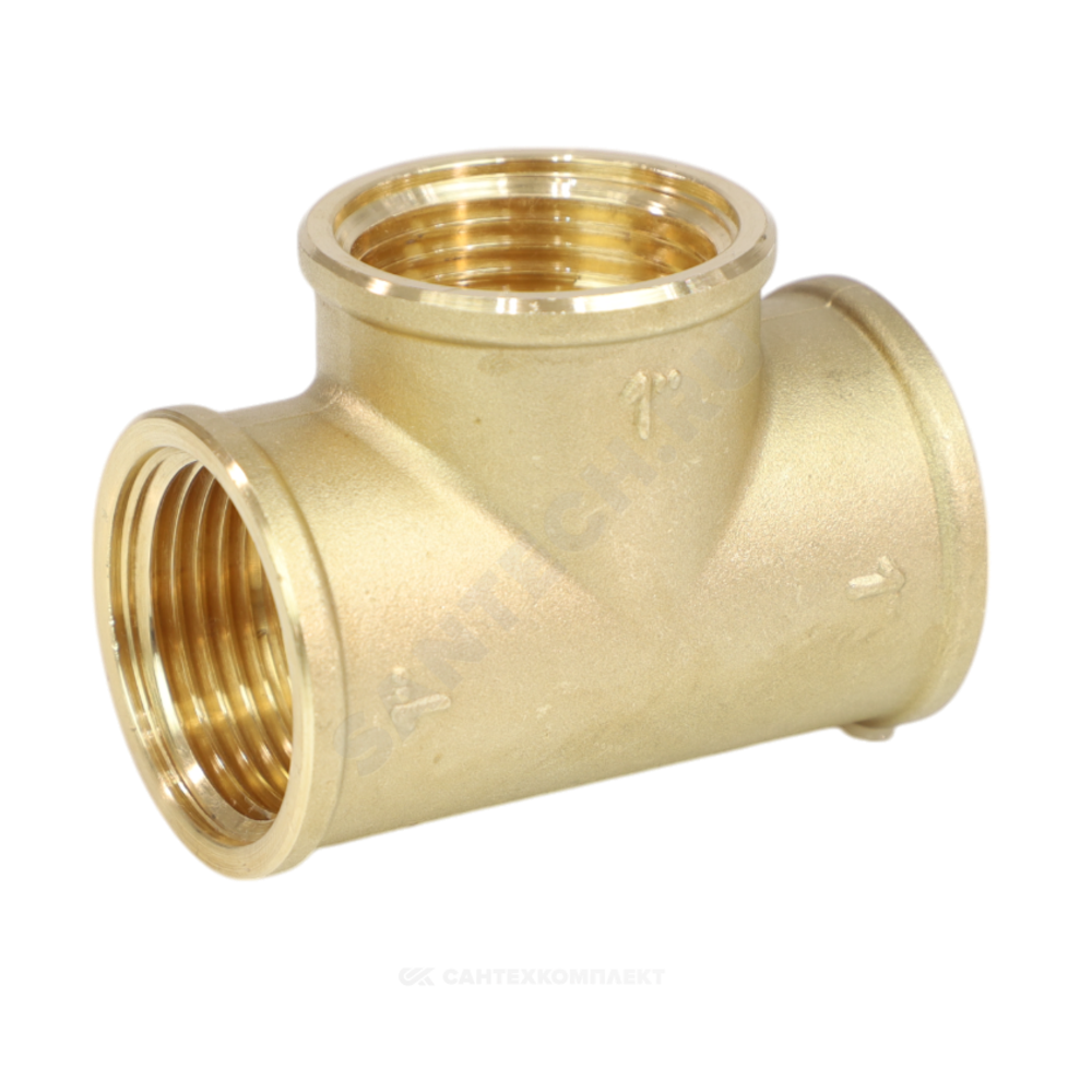 Тройник латунь Ду 40 (1 1/2") ВР LD LD.65.514.40