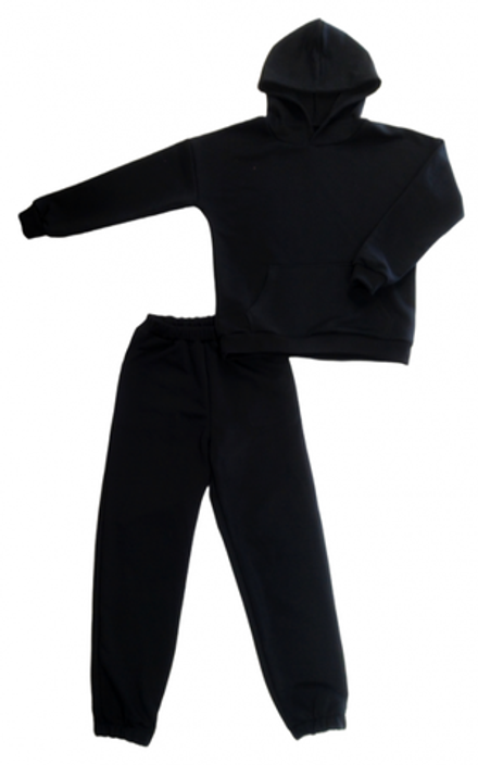 Спортивный костюм 2602/14 черный, 3х/н, без начеса