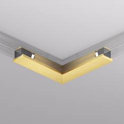TR5723-SB Электрический коннектор для трека SHINE BASE 90° потолок-потолок, сатинированная латунь, алюминий