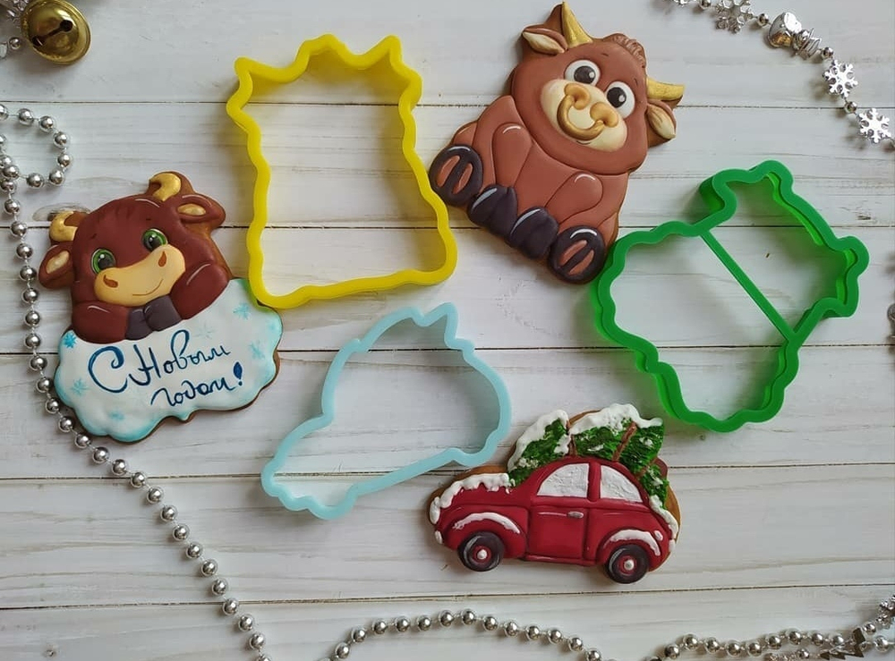 Бык №73 с большой табличкой