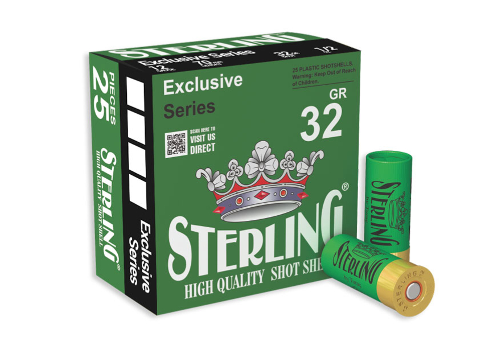 Патрон 12/70 STERLING дробь № 3 34 гр., коробка 25 шт.