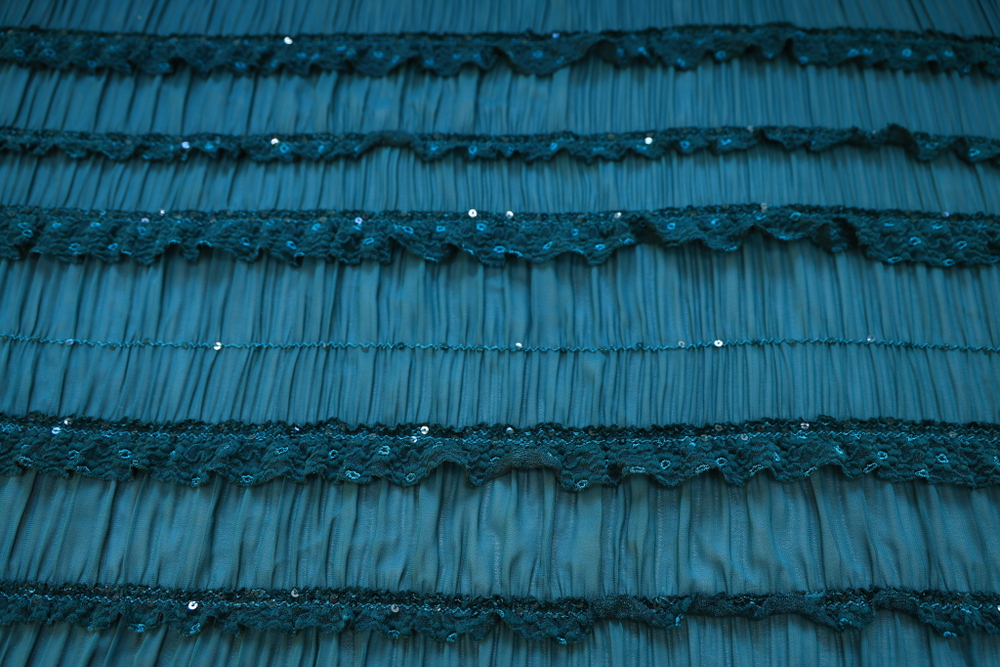 Шифон жатый с оборкой