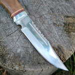 Кованый нож НС-01А серрейтор, алюминиевые вставки (Златоуст)