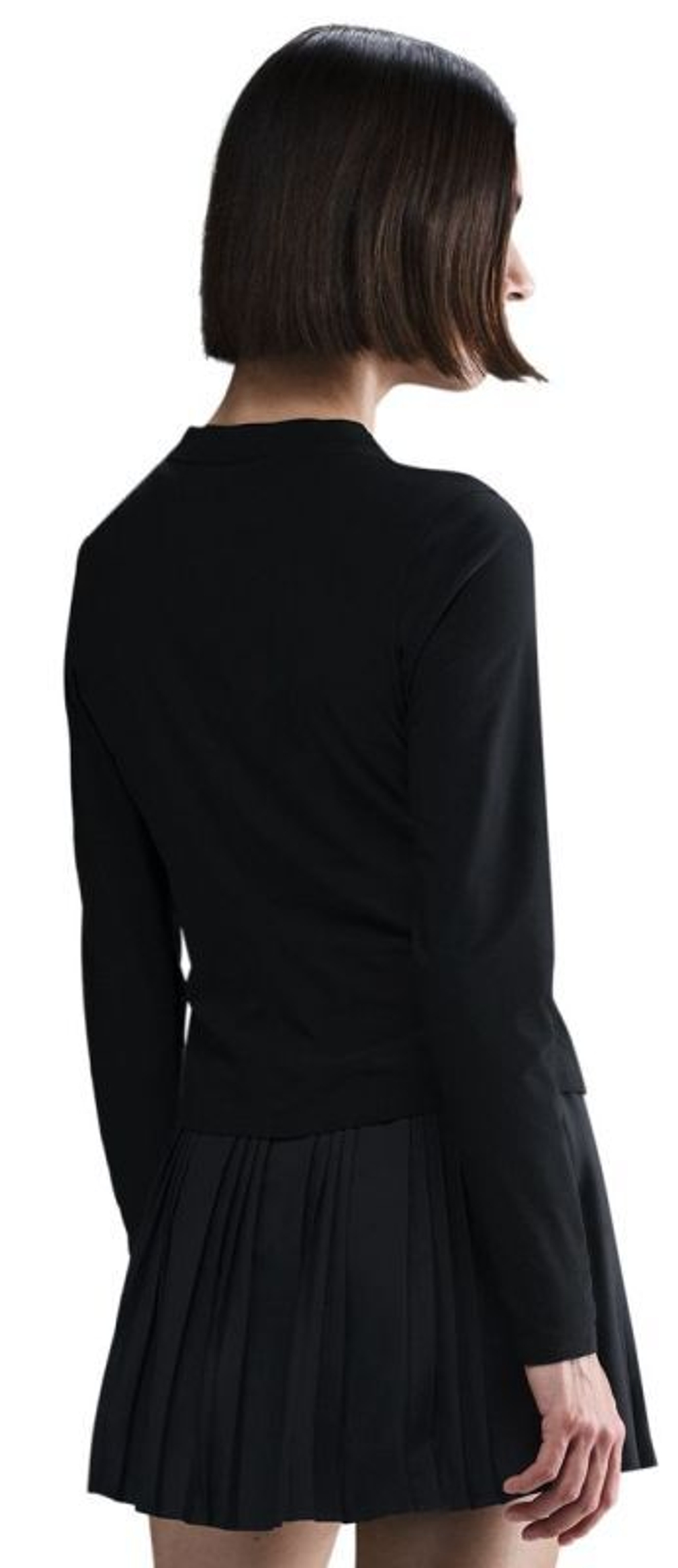 Женская теннисная футболка (dł. Рукава) Nike Court Advantage Dri-Fit Mid-Layer Tennis Top - черный