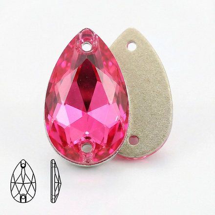 Стразы Teardrop / Pear Fuchsia (Hot Pink)
