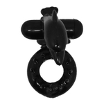 Эрекционное виброкольцо Baile Sweet Ring – с дельфинчиком, Ø 1,7 см