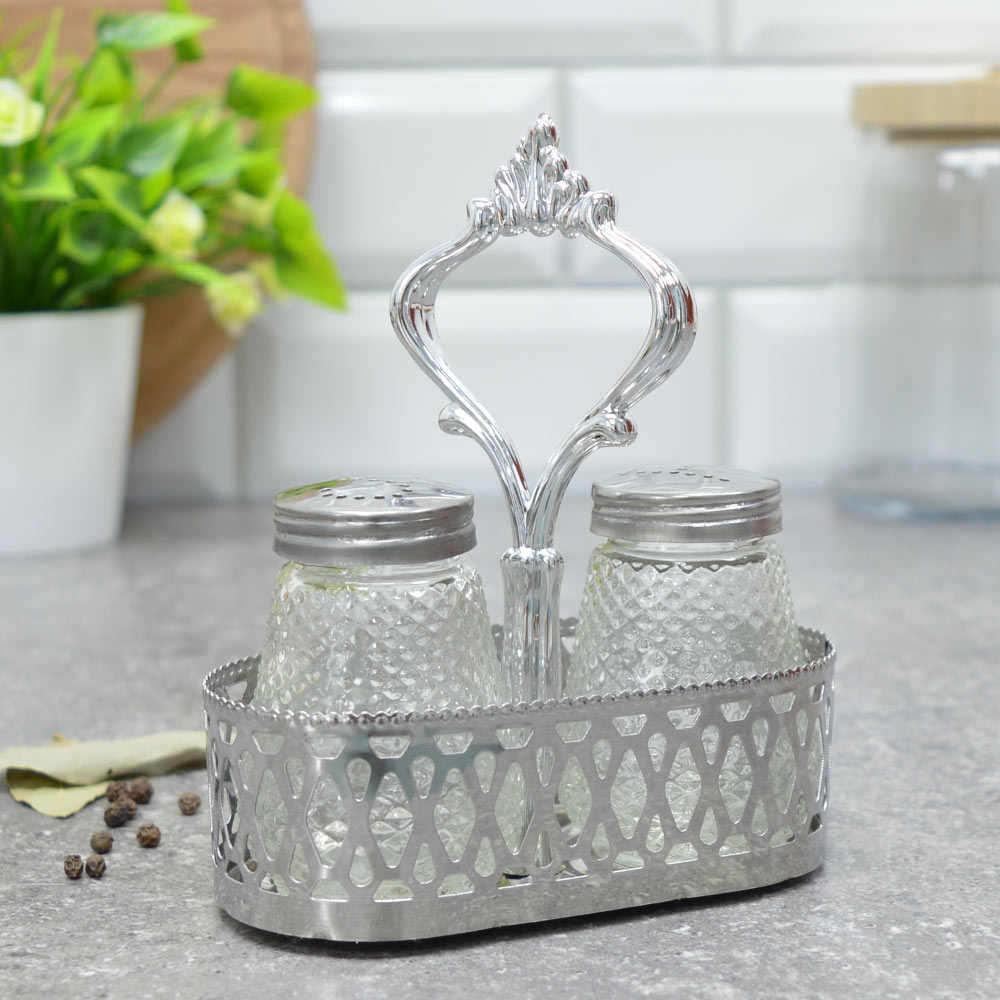 Набор для специй 2 предмета 40мл на подставке, MB 26881