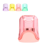 Точилка "Пастель" с контейнером, овальная, 2 отверстия, 4 цвета микс, С-40455