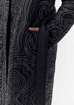 Двустороннее стёганное пальто, черный, м.2437 р. L/XL