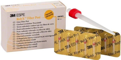 Стекловолоконные штифты RelyX Fiber Post - размер 2, красные d1,6 мм, 1шт., 3М