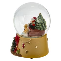 GAEM Фигурка декоративная "Дед Мороз" в стекл шаре (муз), D 10 см, L10 W10 H14 см