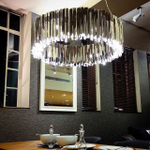Pendant design lamp  Tom Kirk Facet by Innermost D80 (2 level/Silver)