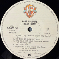 Виниловая пластинка Carly Simon - Come Upstairs LP