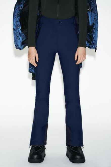 ZARA ВЕТРОЗАЩИТНЫЕ И ВОДОНЕПРОНИЦАЕМЫЕ БРЮКИ С ВЫСОКОЙ ПОСАДКОЙ, СИНИЙ